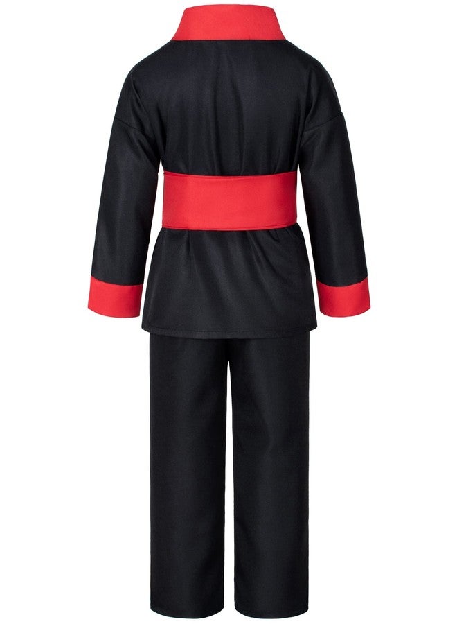 Elibelle Dress up Warrior Samurai Costume Boys Halloween for Kids 130cm 6-7yrs Black - Image 5